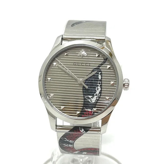 Gucci Watch Snake SS Silver in Silver from The Reluxe