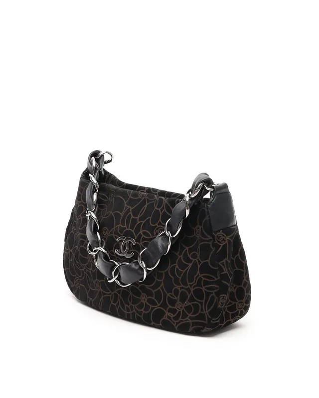 Chanel Camellia Suede Chain Bag in Suede from A Retro Tale, photo 2 of 12