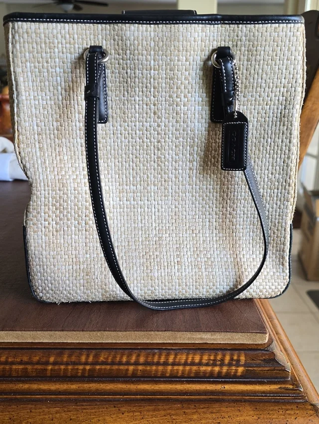Coach Vintage Cabana Tote in black Leather from Poshmark