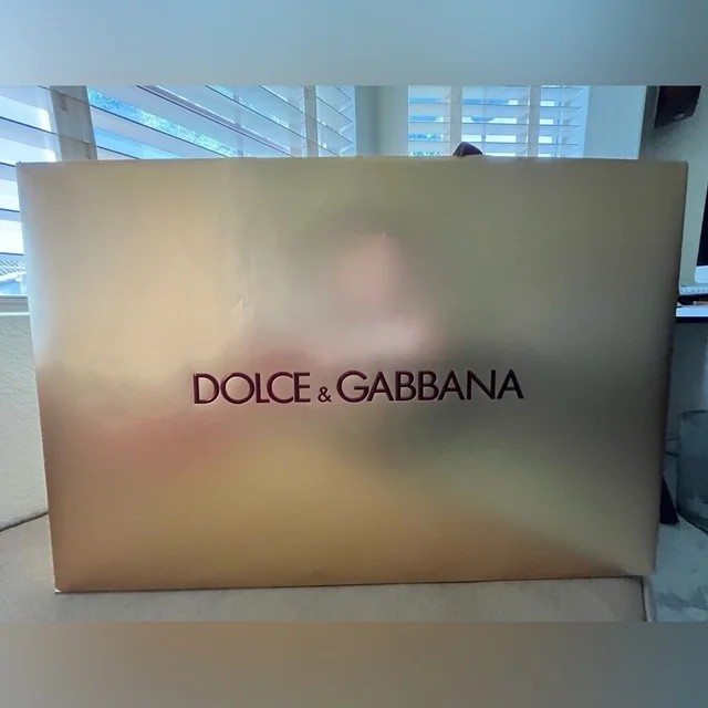 Extra Large Dolce & Gabbana Metallic Gold Shopping Bag With Dark Logo in gold from Poshmark