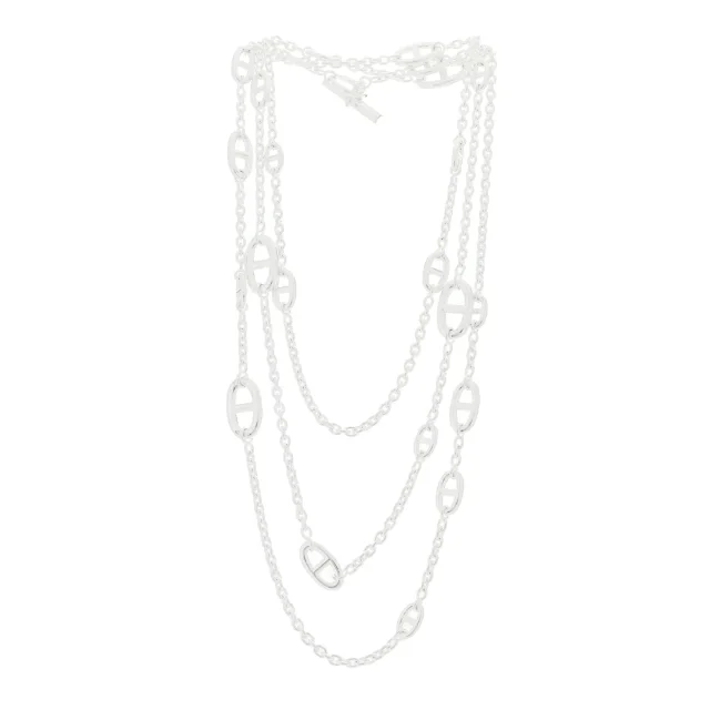 Hermès Sterling Silver Farandole Necklace 160 in Silver from FASHIONPHILE, photo 3 of 8