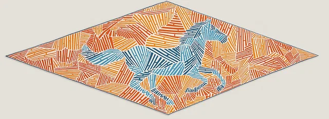 Hermès Cashmere/Silk 200cm x 75cm Losange in Silk from Luxury Promise