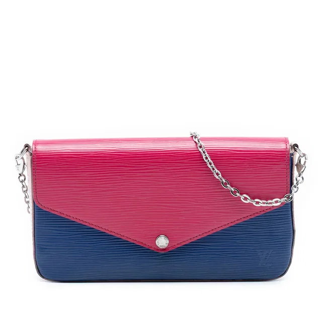 Pink Louis Vuitton Epi Tricolor Pochette Felicie Crossbody Bag in Pink Leather from Designer Revival