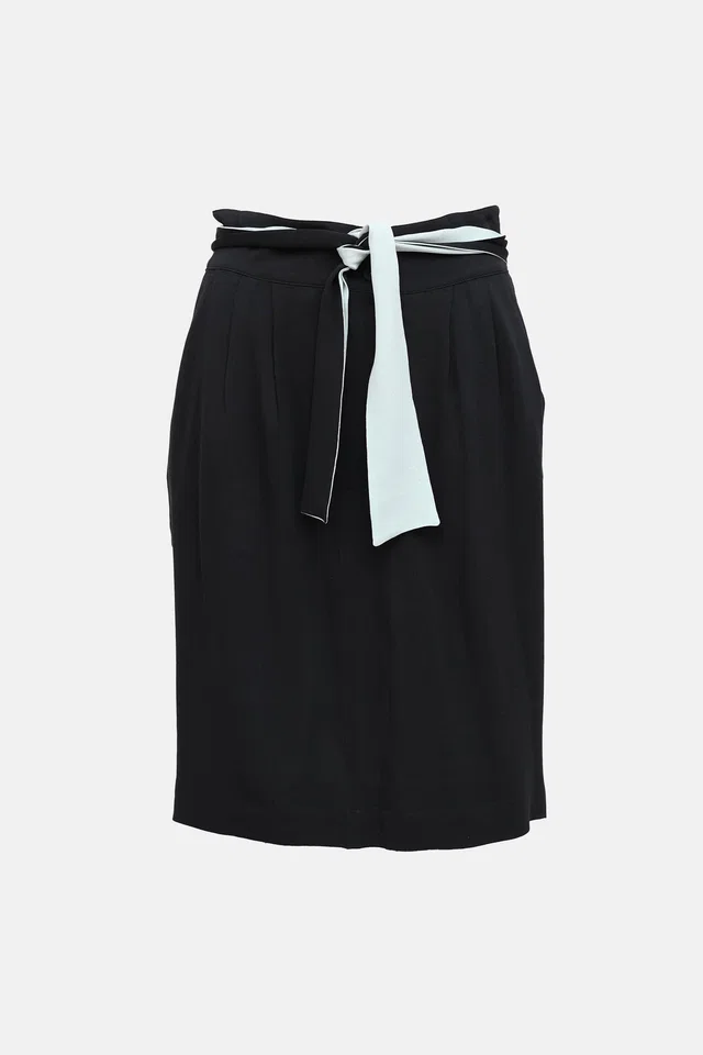 Fendi C. 2000s Colour Block Skirt in Silk from VSP Consignment