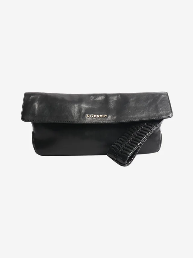 Givenchy Black leather clutch in Black Leather from Sign of the Times