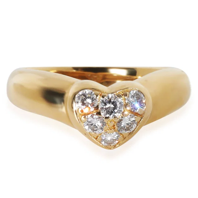 Tiffany & Co. Yellow Gold Diamond Vintage Heart Ring in Yellow from Luxury Promise