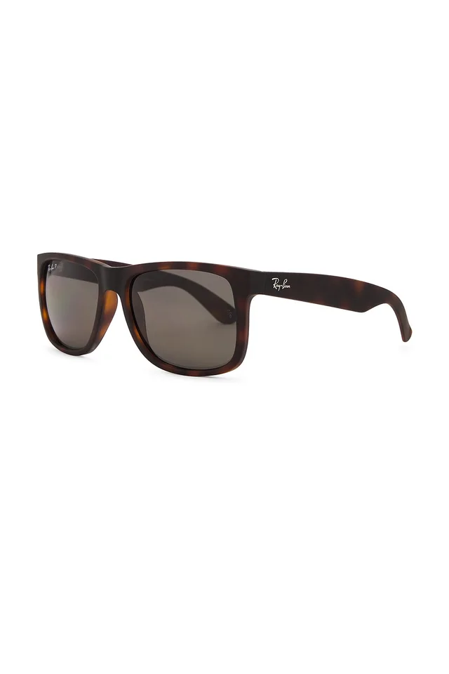Ray-Ban Justin Polarized Square Sunglasses in Black, photo 2 of 3 from REVOLVE (Canada)