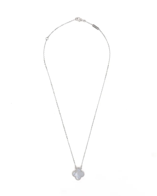 Van Cleef & Arpels Vintage Alhambra Chalcedony Necklace from A Retro Tale, photo 2 of 2