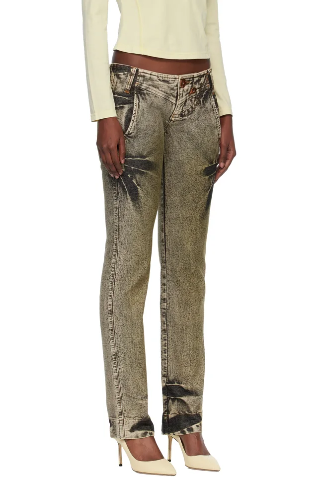 Miss Sixty Green KNWLS Edition Tie-Dye Jeans, photo 2 of 4 from SSENSE