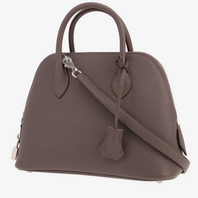 Hermès Bolide 25 cm handbag in pewter-grey Evercolour leather in Grey Leather from Collector Square