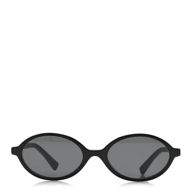 Miu Miu Acetate Oval Regard Sunglasses SMU04Z Black in Black from FASHIONPHILE, photo 2 of 10