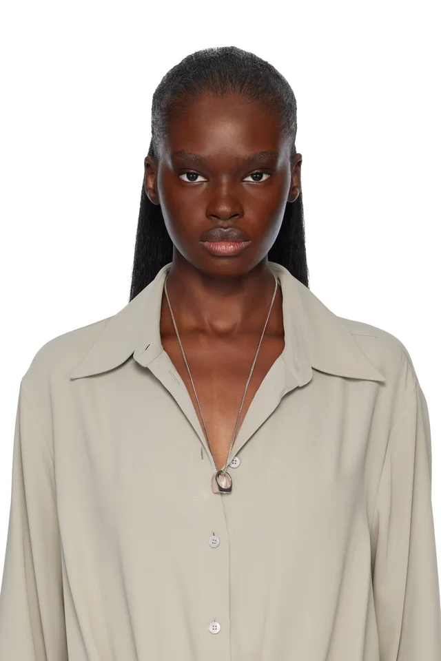 MM6 Maison Margiela Chevalier Ring Necklace, photo 2 of 2 from SSENSE