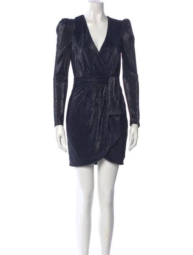 SIMKHAI V-Neck Mini Dress in blue from The RealReal