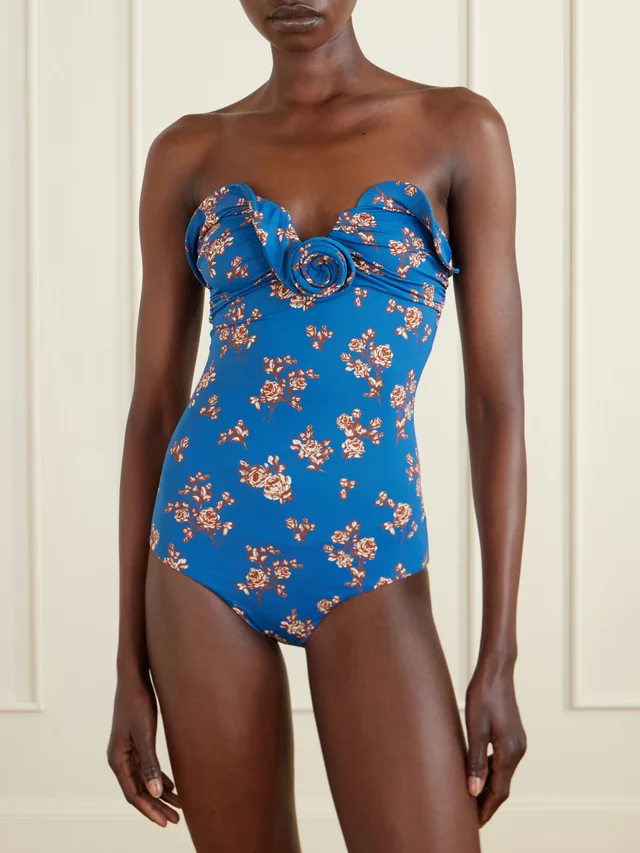 MAGDA BUTRYM Floral-print swimsuit in Blue, photo 2 of 2 from NET-A-PORTER (Canada)