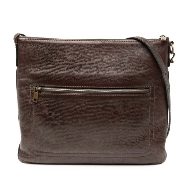 Brown Louis Vuitton Utah Sac Plat Messenger Crossbody Bag in Brown Leather from Designer Revival