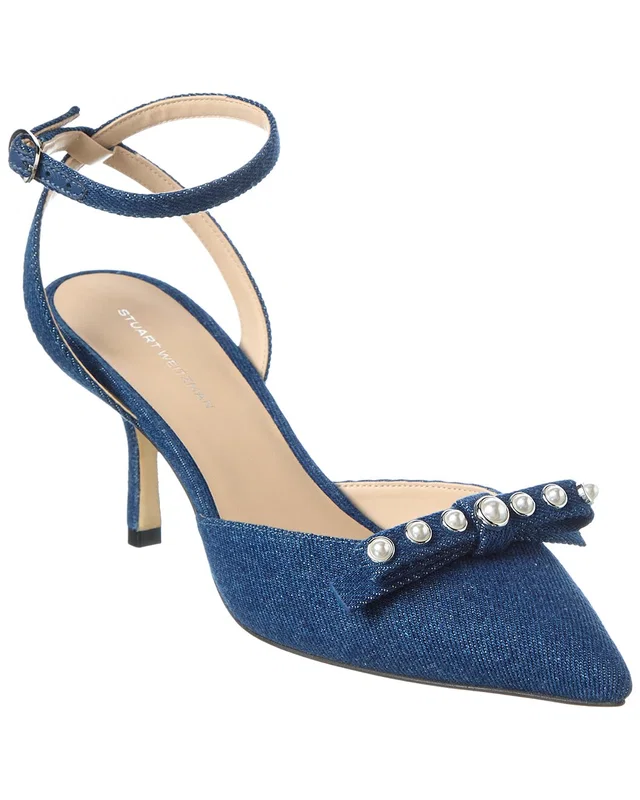 Stuart Weitzman Luella Strap 75 Denim Pump, image 1 of 1 from Rue La La
