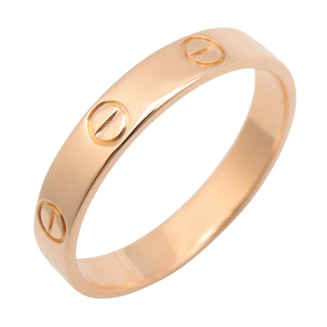 Cartier Mini Love Au750 Pink Gold Ring Size 17 in Pink from LuxUness