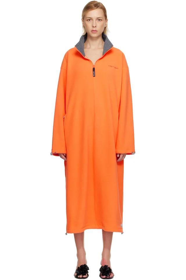 Sandy Liang Orange Sloane Maxi Dress, image 1 of 1 from SSENSE