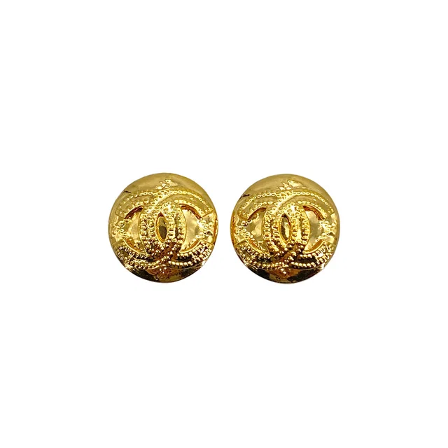 Chanel Vintage Earrings Cocomark Round Accessory 94P from Luxury Promise