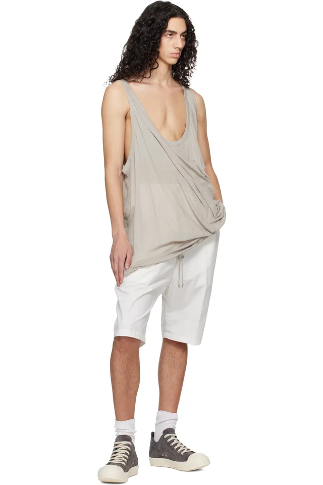 Rick Owens Off-White Temple Pony Tank Top, photo 4 of 4 from SSENSE