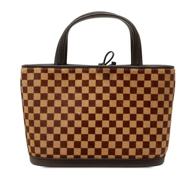 Brown Louis Vuitton Damier Sauvage Impala Handbag in Brown Leather from Designer Revival