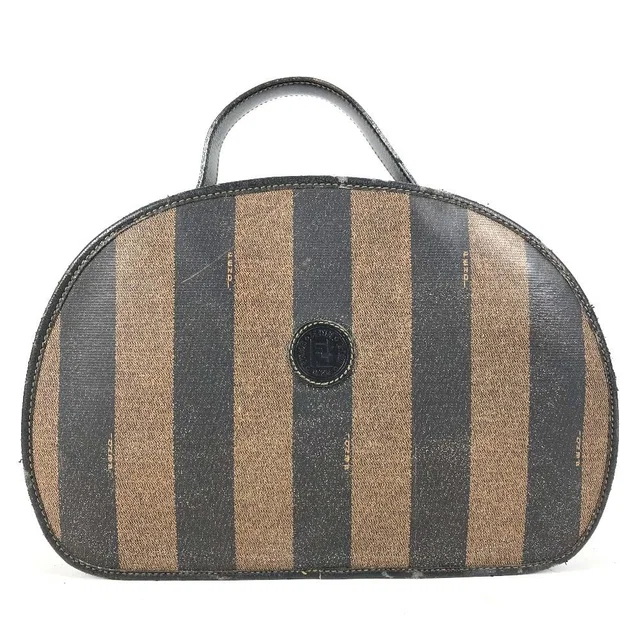 Fendi Handbag Pecan Logo Leather Khaki in Green Leather from The Reluxe