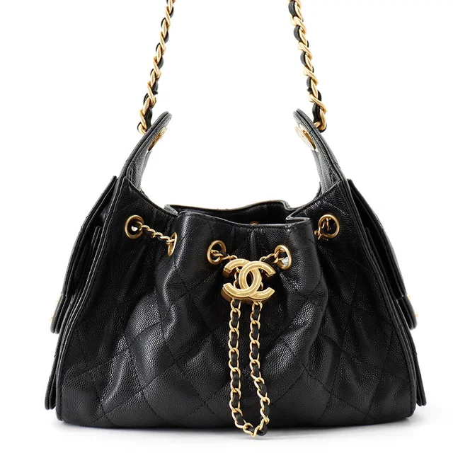 Chanel CHANEL25 ChainShoulder Bag BlackAS5631 Caviar Leather Size Mini in Caviar leather from GALLERY RARE