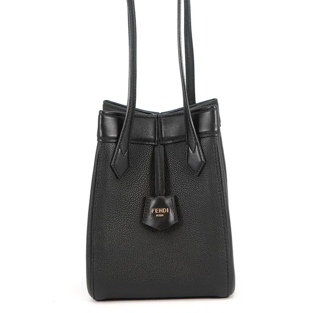 Fendi Origami Shoulder Bag Black8BS083 Leather Size Mini in Leather from GALLERY RARE