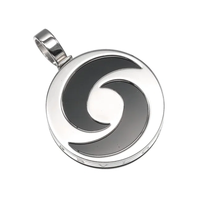 Bvlgari Allegra Optical Au750 White Gold Onyx Pendant in White from LuxUness