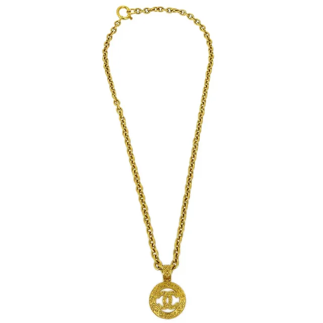 Chanel 1994 Filigree Cutout CC Necklace from AMORE Vintage Tokyo