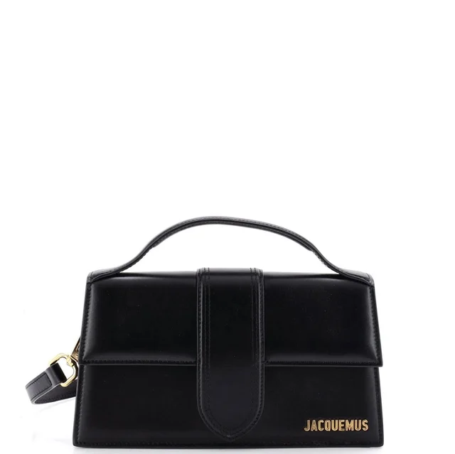 Jacquemus Le Grand Bambino Flap Bag Leather in black Leather from Rebag
