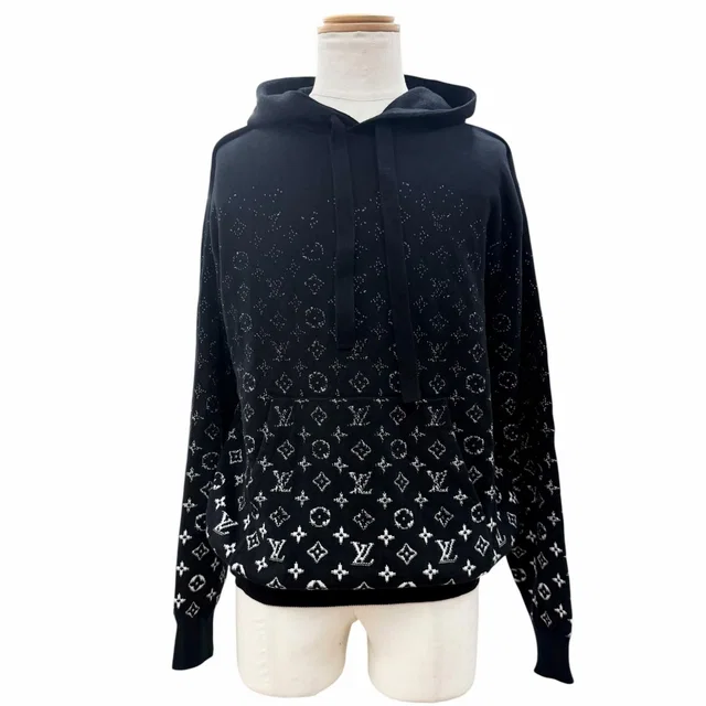 Louis Vuitton 100% Cotton Monogram Gradient Pullover Hoodie Black in Black from The Reluxe