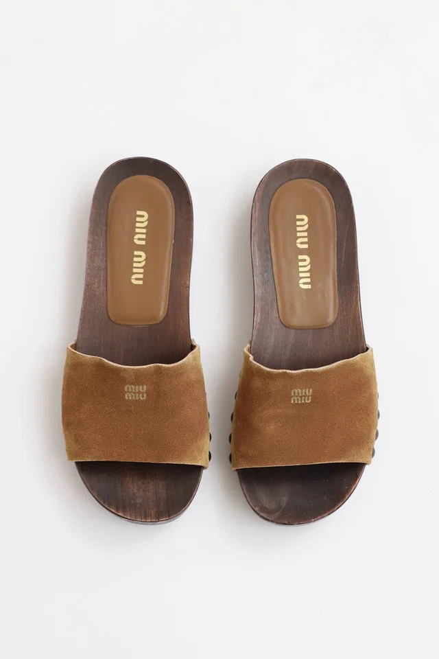 Miu Miu Faded Suede Sandal in Suede from VSP Consignment