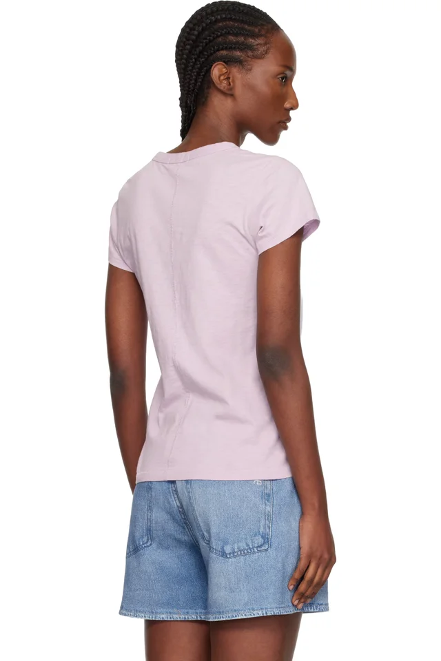 rag & bone Purple 'The Slub' T-shirt, photo 3 of 4 from SSENSE