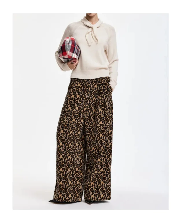 Essentiel Antwerp Pearl-accented bow-collar sweater, photo 4 of 4 from SENSER