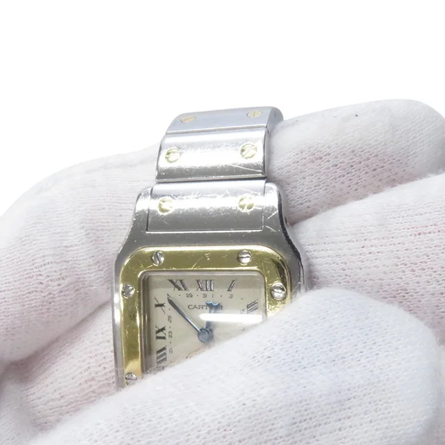 Cartier Santos Garbe Moonphase SM H34mm×W24mm Stainless Steel K18YG Ivory DialW20008C4 in White from GALLERY RARE, photo 2 of 2