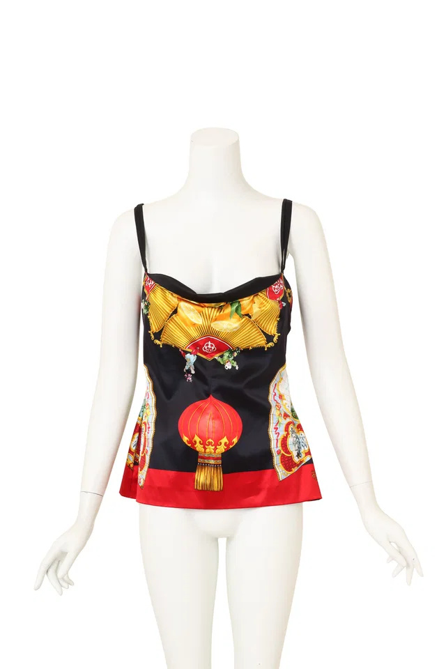 Dolce & Gabbana 1998 F/W Lantern Bustier Top in Satin from Recess LA