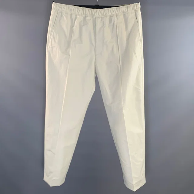 Lanvin Size 38 Cream Cotton Zip Fly Casual Pants in White Wool from Poshmark