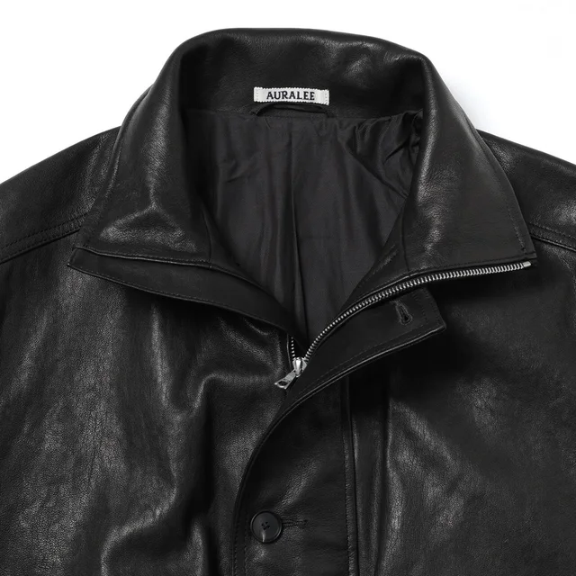 Auralee Long-sleeve leather jacket, photo 3 of 9 from SENSER