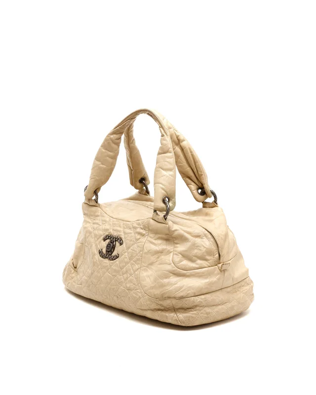Chanel CC Quilted Aged Coco Rider Bowling Bag in Leather from A Retro Tale, photo 2 of 11