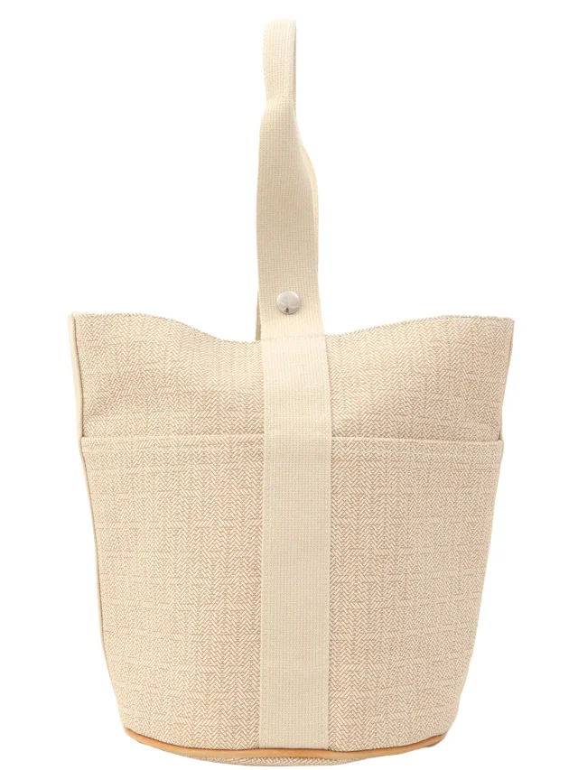 Hermès Saxo MM Beige in Beige Canvas from VINTAGE QOO TOKYO, photo 2 of 17