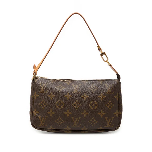 Brown Louis Vuitton Monogram Pochette Accessoires Shoulder Bag in Brown Coated canvas from Designer Revival