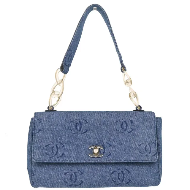 Chanel 2002-2003 Blue Denim Handbag in Blue Denim from AMORE Vintage Tokyo