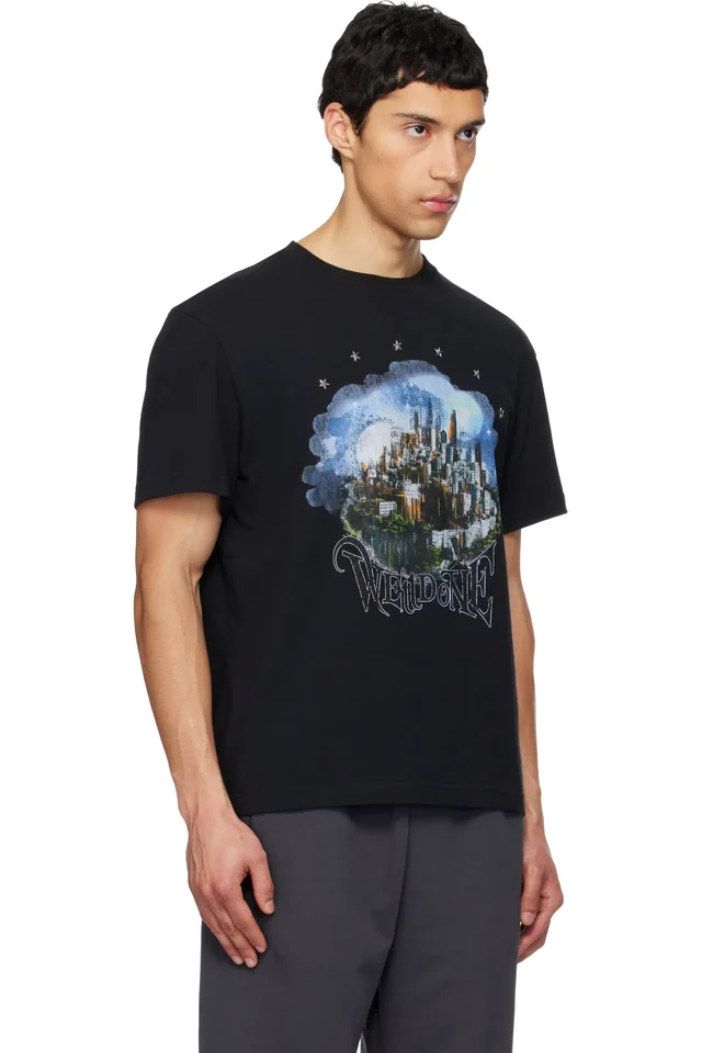 We11done Black City Regular Fit T-shirt, photo 2 of 2 from SSENSE