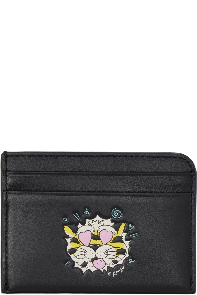 Black Kenzo Paris 'KENZO Wild Tiger' Card Holder, image 1 of 1 from SSENSE