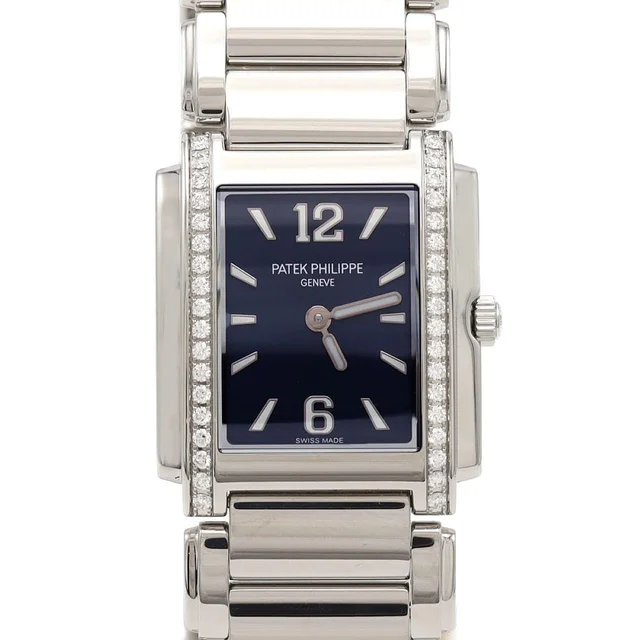 Patek Philippe Twenty-4/D 4910/1200A-001 SS Quartz in Dial color: Blue Case: stainless steel Bracelet: stainless steel from KOMEHYO