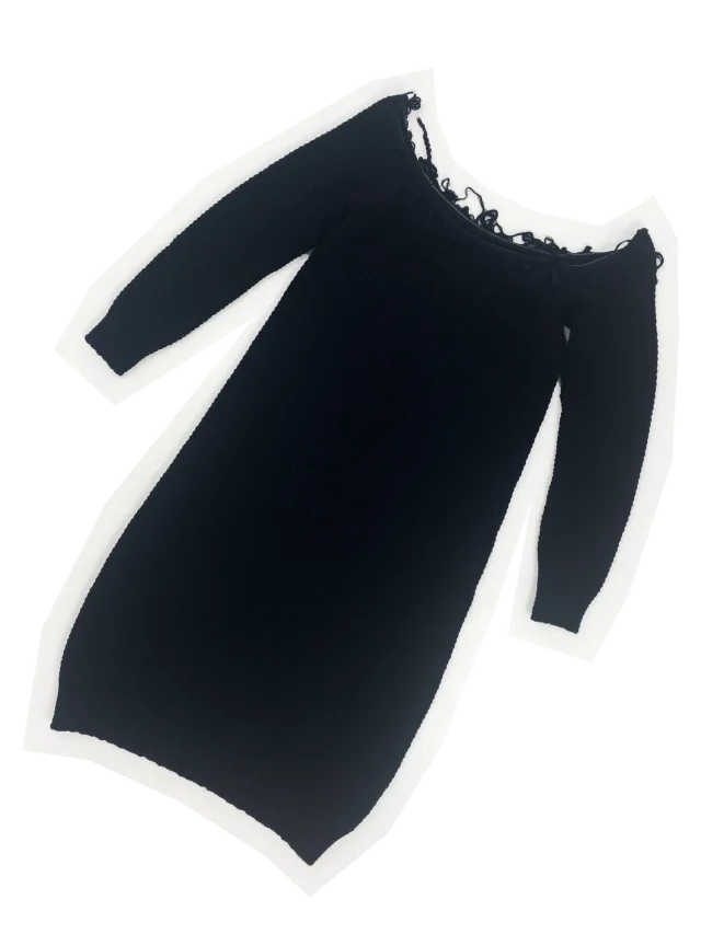 Maison Margiela cutout neckline sweater dress in Wool from James Veloria