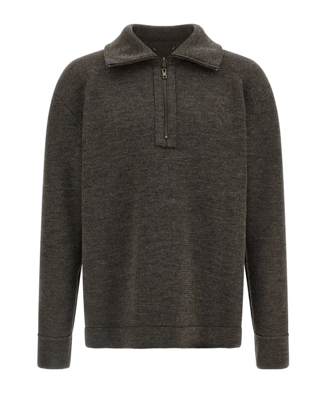 Maison Margiela Elbow Patch Quarter-Zip Sweaters, photo 2 of 5 from SENSER