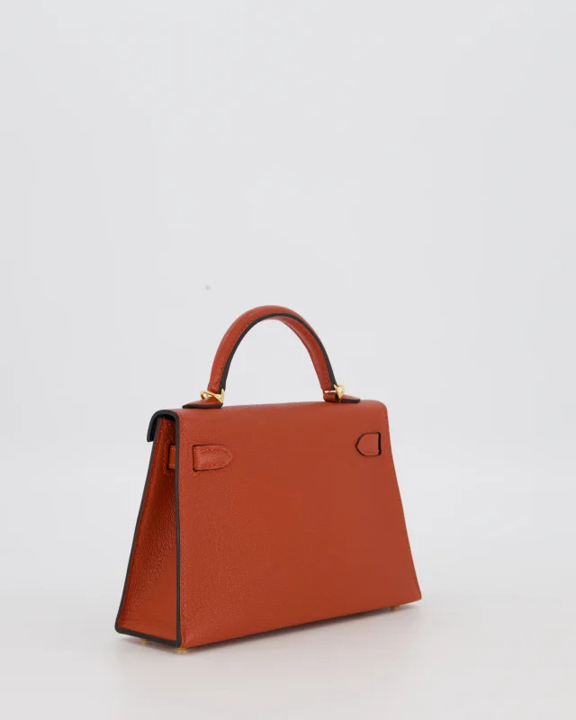 Hermès HSS Mini Kelly II 20 Bag in Blue Goatskin from Sellier, photo 8 of 24