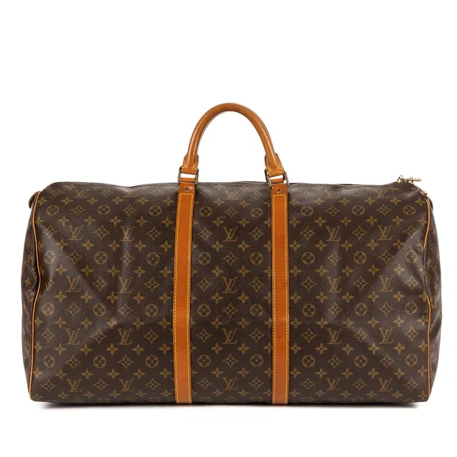 Louis Vuitton Keepall Brown Monogram Canvas in Brown Coated canvas from The Reluxe